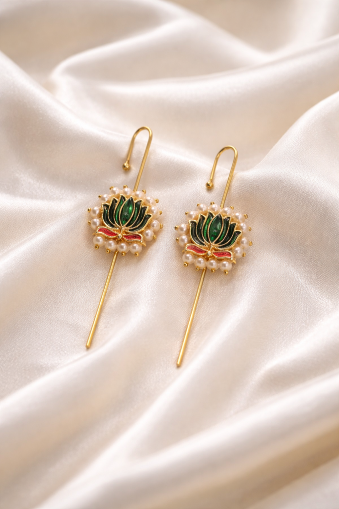 Luméra Luxury Jewellery- Lotus Needle Earcuff