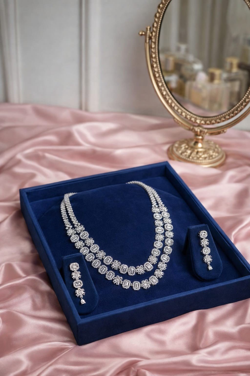 2 Layer White Diamond Necklace | Lumera 2 layer white diamond necklace by Lumera