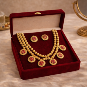 2 Line Ekdani traditional jewellery set by Lumera