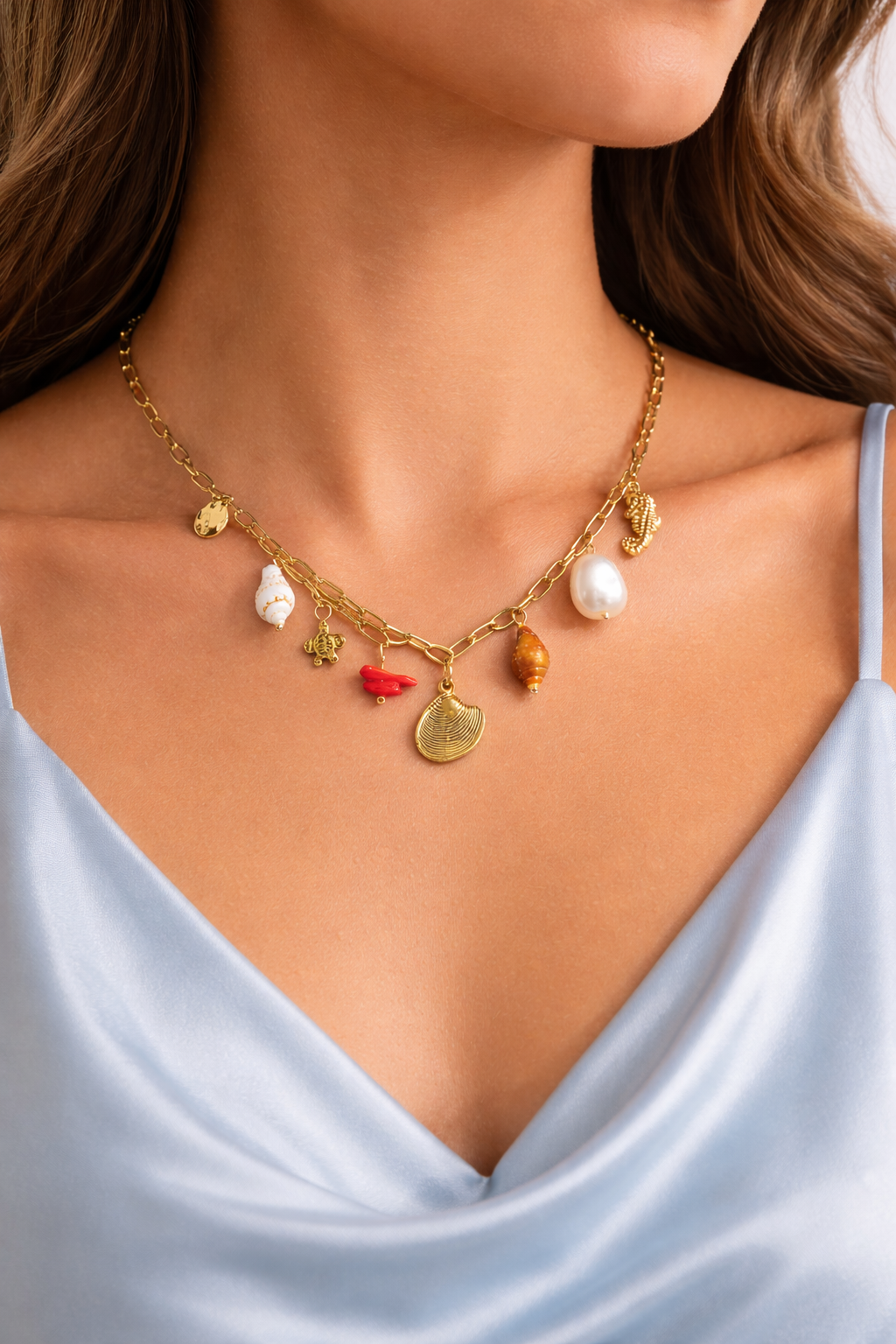 Small Shell Charm Necklace | Lumera Small Shell Charm Necklace Korean Jewellery | Lumera